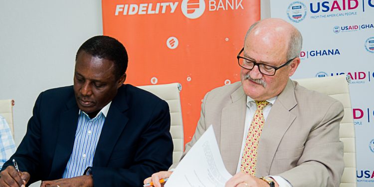 Jim Baiden left (Fidelity Bank)& James Bever right(USAID)