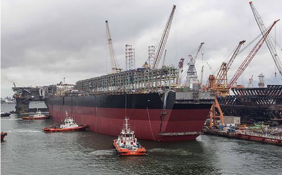 The TEN Project FPSO under construction in Singapore.
