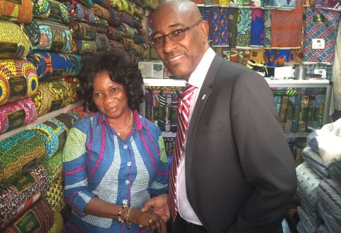 HFC Bank MD,Bank, Robert Le Hunte  interacts with customers in Accra Central