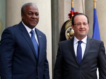 President Mahama with France Presidnet, François Nicolas Hollande