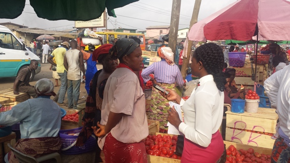 Some tomato vendors at the Agbogbloshie market.