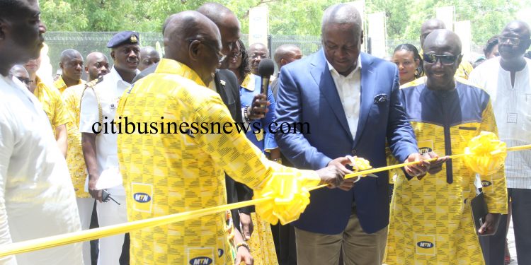 President Mahama officially opens the MTN building
