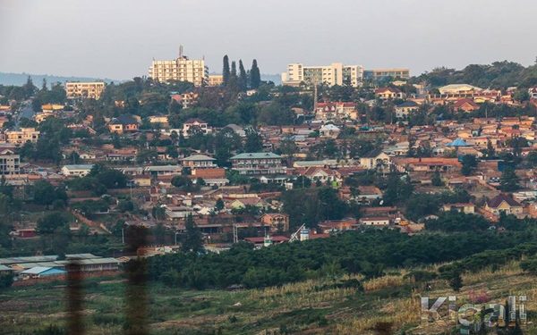 An aerial view of Kigali City