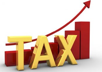 3d render of growing taxation concept